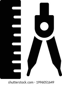 mathematics vector glyph flat icon