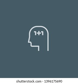 Mathematics vector icon. Mathematics concept stroke symbol design. Thin graphic elements vector illustration, outline pattern for your web site design, logo, UI. EPS 10.