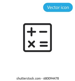 Mathematics vector icon, illustration symbol