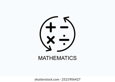 Mathematics Vector Icon Or Logo Illustration