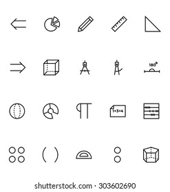 Mathematics Vector Icons 3