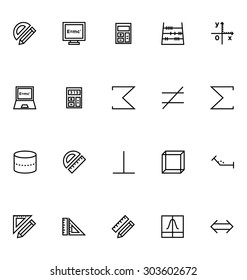 Mathematics Vector Icons 4