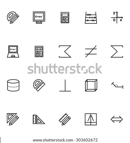 Mathematics Vector Icons 4