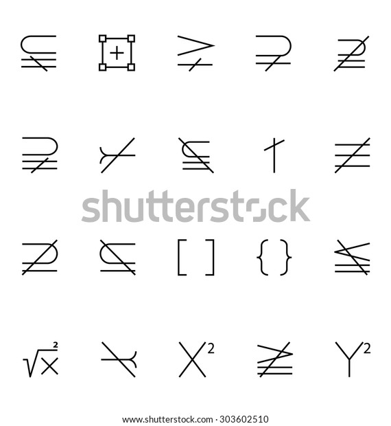 Mathematics Vector Icons\
6