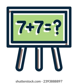 Mathematics Vector Thick Line Filled Dark Colors Icons For Personal And Commercial Use.
