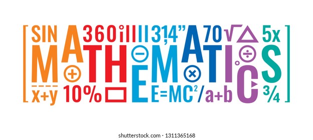 Mathematics Word Mathematical Symbols Concept Stock Vector (royalty 