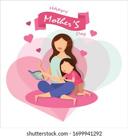็ Feliz Día de la Madre, Diseño ilustrador a color plano