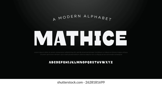 Mathice  bold capital alphabet letter logo design