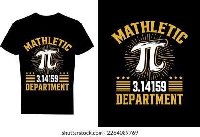 Mathletic 3.1415 department t-shirt design template