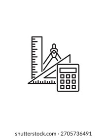 mathmatic icon, vector best line icon.