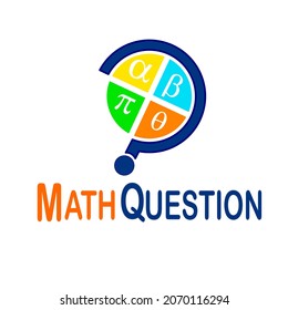 MathQuestion vector logo template illustration.This logo suitable for education