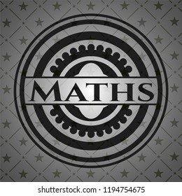 Maths black emblem. Vintage.
