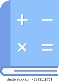 Maths Book Icon image. Suitable for mobile application.