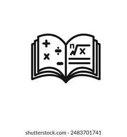 Maths book icon vector set collection for web