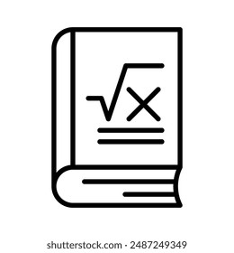 Maths book linear logo mark in black and white