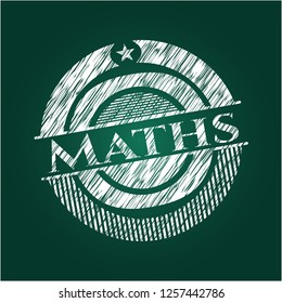 Maths chalkboard emblem