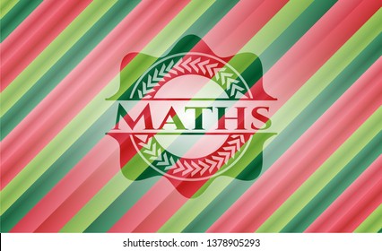 Maths christmas style badge..