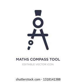 maths compass tool icon on white background. Simple element illustration from Tools and utensils concept. maths compass tool icon symbol design.
