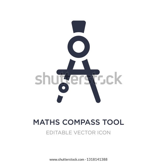 maths compass tool icon on white background.\
Simple element illustration from Tools and utensils concept. maths\
compass tool icon symbol\
design.