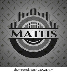 Maths dark emblem. Retro