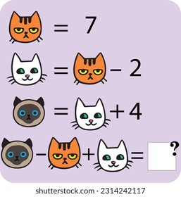 Maths game with pictures (geometric shapes) for children, easy level, education game for kids, preschool worksheet activity, task for the development of logical thinking, vector illustration