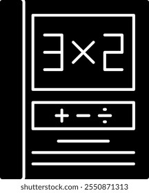 Maths Glyph Vector Icon Design