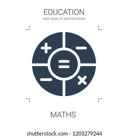 maths icon. high quality filled maths icon on white background. from education collection flat trendy vector maths symbol. use for web and mobile