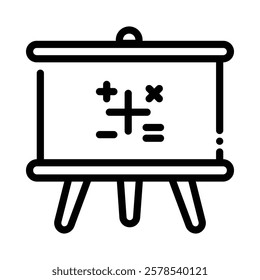Maths Icon in Line Style
