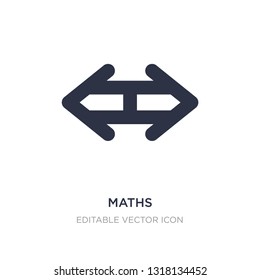 maths icon on white background. Simple element illustration from Signs concept. maths icon symbol design.