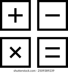 maths icon. Thin linear style design isolated on white background