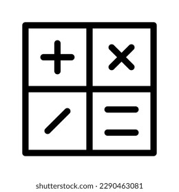 Maths Icon Vector Symbol Design Illustration