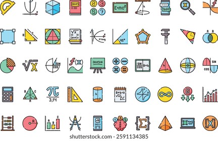 Maths icons High-Quality Vector Icons Collection with Editable Stroke. Ideal for Professional and Creative Projects.