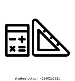 maths line icon illustration vector graphic