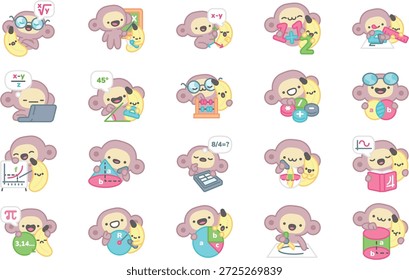 Illustrationen der Mathematik und Mathematik. Perfektes modernes Piktogramm auf editierbarem Strich.