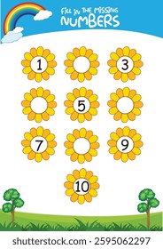 Maths missing numbers worksheets to practice and learn