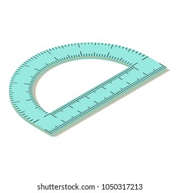 Maths ruler icon. Isometric illustration of maths ruler vector icon for web