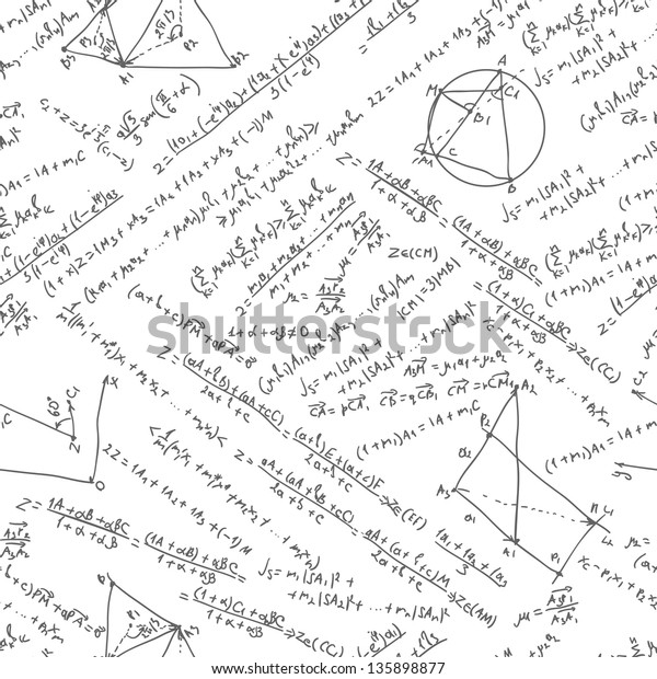 Maths Seamless Pattern Includes Eps 8 Stock Vector (Royalty Free ...