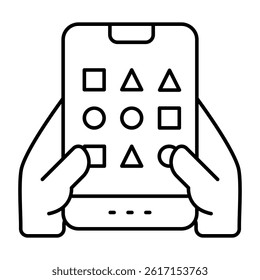 Maths shapes vector, geometric shapes icon