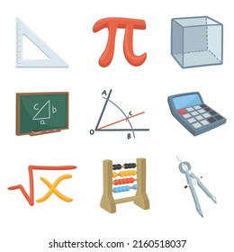 Maths Sign Emoji Icon Illustration. Mathematic Vector Symbol Emoticon Design Clip Art Sign Comic Style.