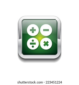 Maths Sign Green Vector Icon Button