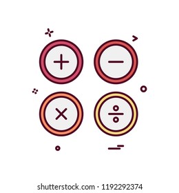 Maths signs icon design vector