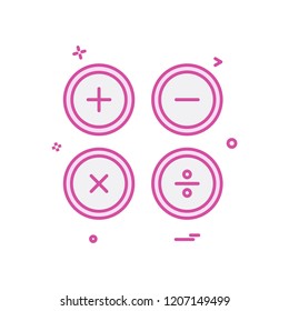 Maths signs icon design vector