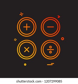 Maths signs icon design vector