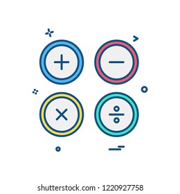 Maths signs icon design vector