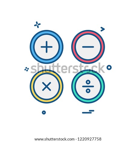 Maths signs icon design vector