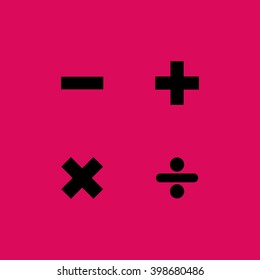 Maths Signs Icon. Eps-10.