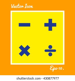 Maths Signs Icon. Eps-10.
