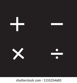 Maths symbol in black background