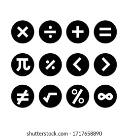 math symbols cartoon black and white