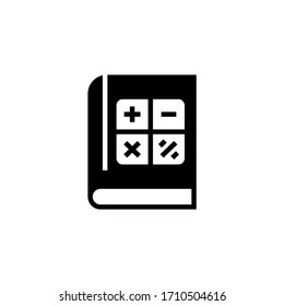 Maths vector icon in black solid flat design icon isolated on white background